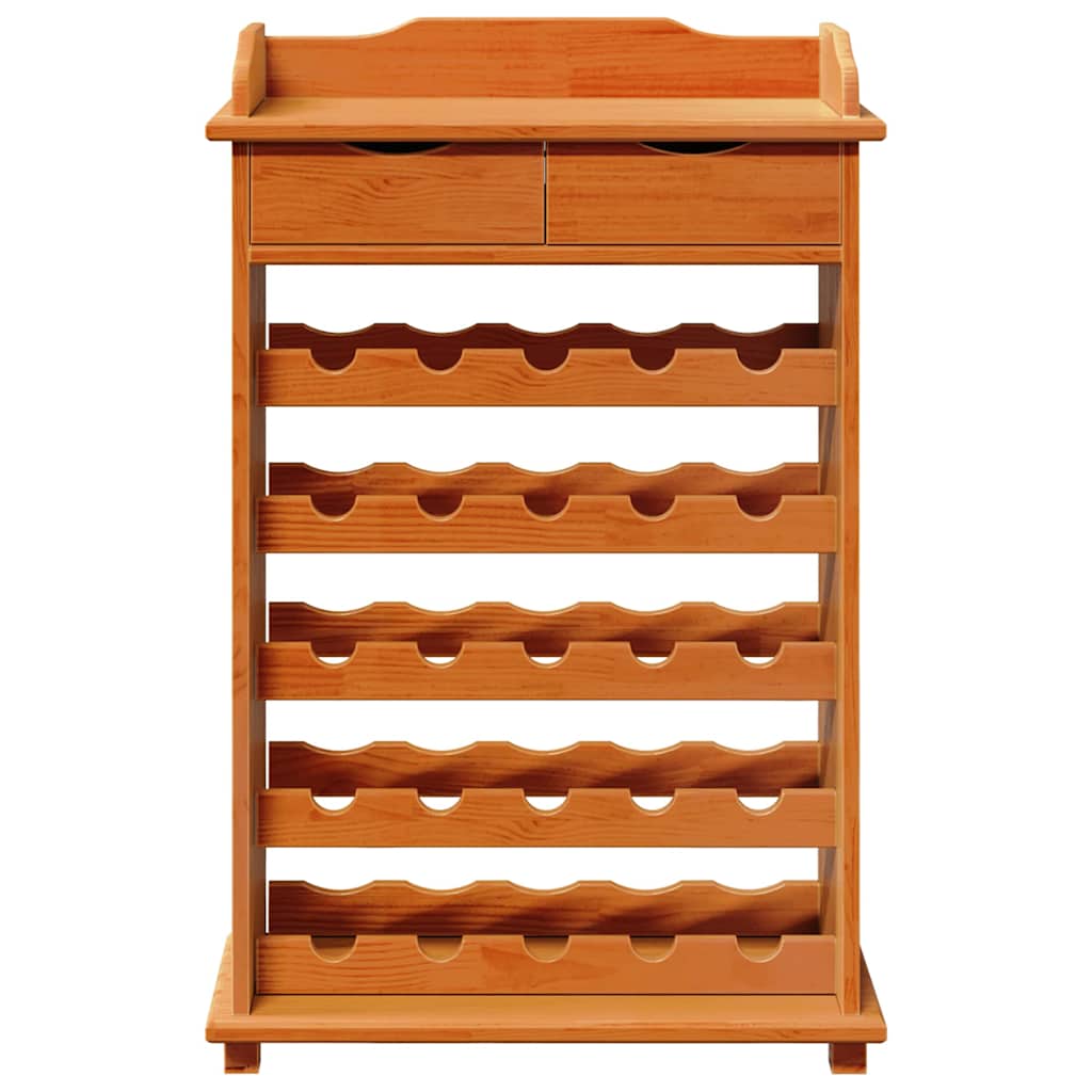 Wine Rack Brown 90 x 60 x 30 cm Solid pine wood